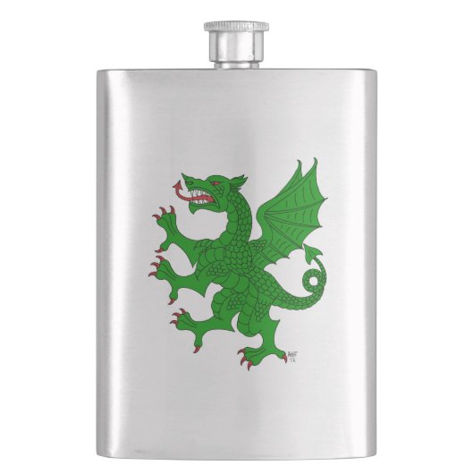 Flasque Dragon Rampant Vert (devant)