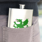 Flasque Dragon Rampant Vert (En situation)