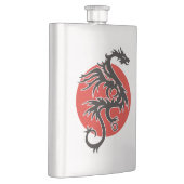 Flasque Dragon Sun - noir rouge blanc + vos idées (Droite)