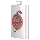 Flasque Dragon Sun - noir rouge blanc + vos idées (Gauche)