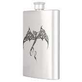 Flasque Dragon Tribal Celtique Entrelacs Noir Blanc Fantas (Gauche)
