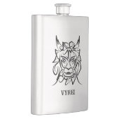 Flasque Dragon tribal noir et blanc (Droite)