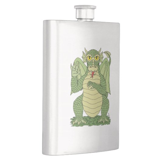 Flasque Dragon vert mignon (Droite)