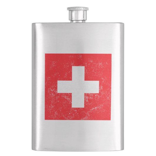 Flasque Drapeau affligé de la Suisse (devant)
