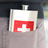 Flasque Drapeau affligé de la Suisse (En situation)