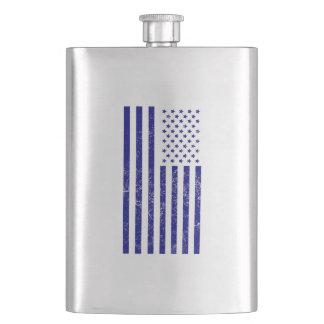 Flasque Drapeau américain affligé par bleu