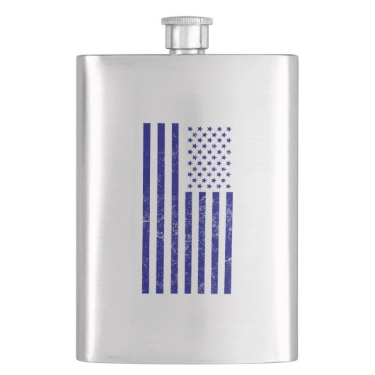 Flasque Drapeau américain affligé par bleu (devant)