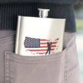 Flasque Drapeau américain Golfer (En situation)