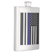 Flasque Drapeau américain Symbole de la Ligne Bleue Mince (Droite)