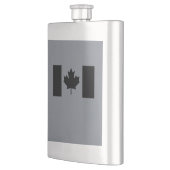 Flasque Drapeau canadien élégant en noir (Gauche)