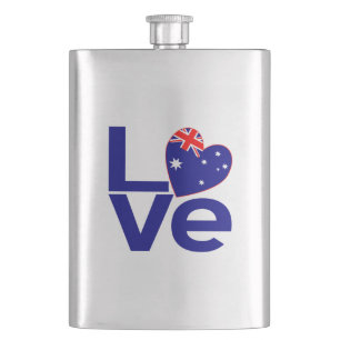 Flasque Drapeau d'amour Blue Australia