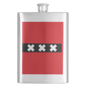 Flasque Drapeau d'Amsterdam, Pays-Bas (devant)