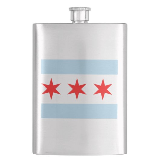 Flasque Drapeau de Chicago, Illinois Hip Flask (devant)