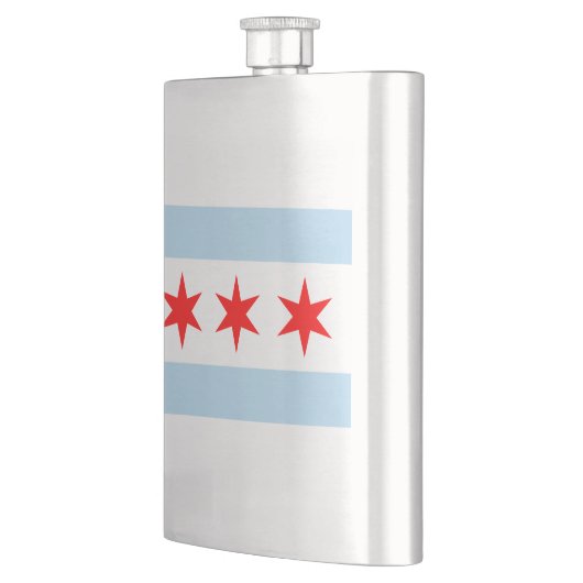 Flasque Drapeau de Chicago, Illinois Hip Flask (Gauche)