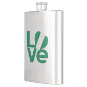 Flasque Drapeau de coeur de l'amour vert nigérian (Gauche)