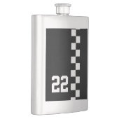 Flasque Drapeau De Course Personnalisé Noir Et Blanc (Droite)