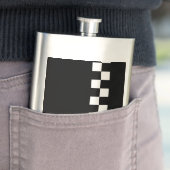 Flasque Drapeau De Course Personnalisé Noir Et Blanc (En situation)