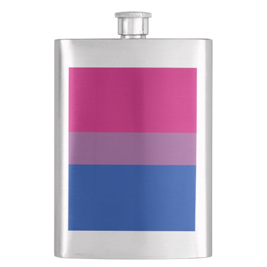 Flasque Drapeau de fierté bisexuel (devant)
