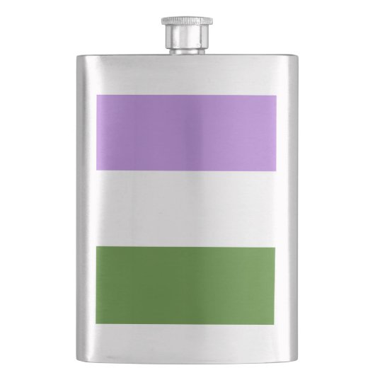 Flasque Drapeau de fierté genderqueer (devant)