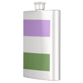 Flasque Drapeau de fierté genderqueer (Gauche)