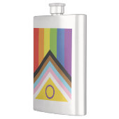 Flasque Drapeau de fierté intersexe de SlipperyJoe's fond (Gauche)