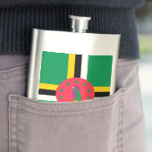 Flasque Drapeau de la Dominique (En situation)