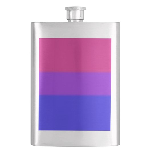 Flasque Drapeau de la fierté bisexuelle tombée (devant)