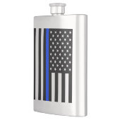 Flasque Drapeau de la police Thin Blue Line (Gauche)