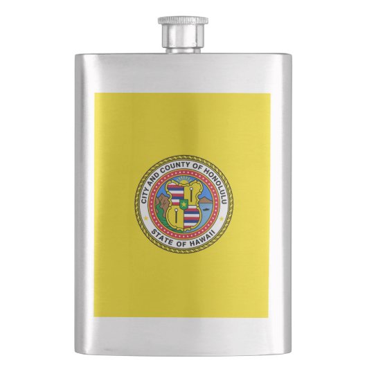 Flasque Drapeau de la ville d'Honolulu, Hawaii Flask (devant)