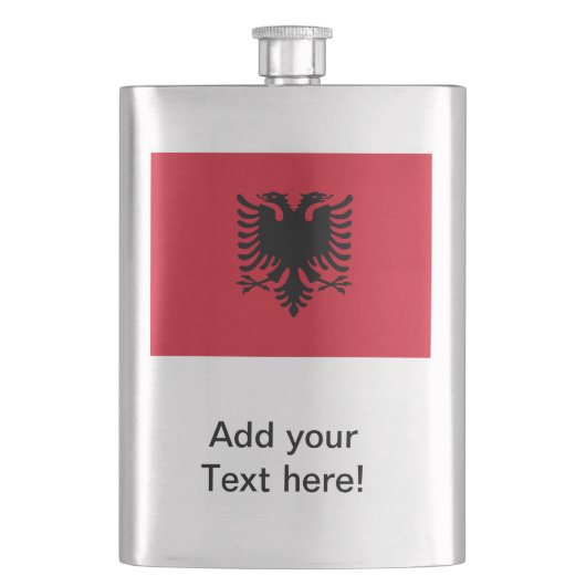 Flasque Drapeau de l'Albanie (devant)