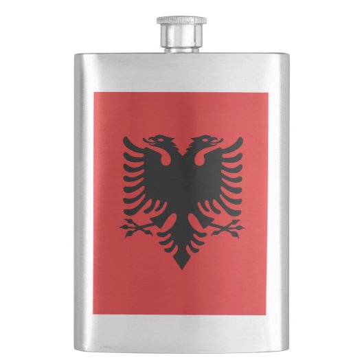 Flasque Drapeau de l'Albanie (devant)