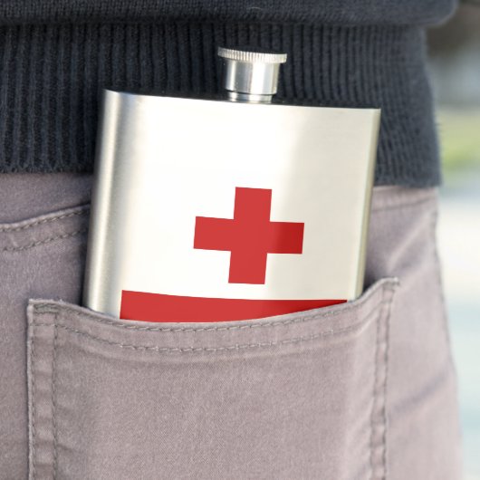 Flasque Drapeau de l'île des Tonga (En situation)