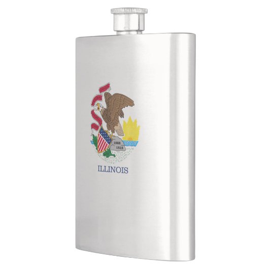 Flasque Drapeau de l'Illinois (Gauche)