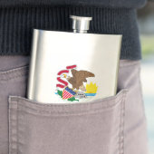 Flasque Drapeau de l'Illinois (En situation)