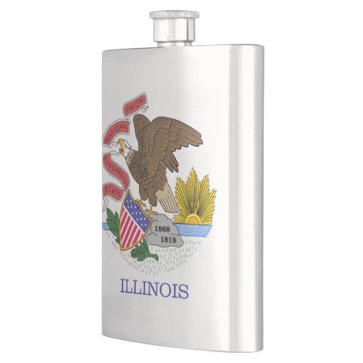 Flasque Drapeau de l'Illinois (Gauche)