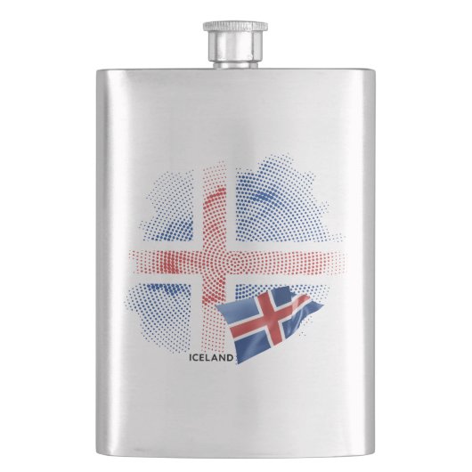 Flasque Drapeau de l'Islande (devant)
