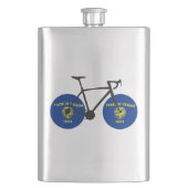 Flasque Drapeau de l'Oregon à vélo (devant)