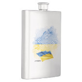 Flasque Drapeau de l'Ukraine (Droite)