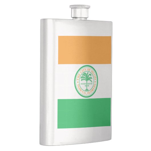 Flasque Drapeau de Miami, Floride Hip Flask (Droite)