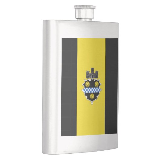 Flasque Drapeau de Pittsburgh, Pennsylvanie Hip Flask (Droite)