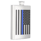 Flasque Drapeau de police de la ligne bleue mince (Droite)