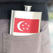 Flasque Drapeau de Singapour (En situation)