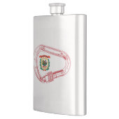 Flasque Drapeau de Virginie-Occidentale Escalade carabiner (Gauche)