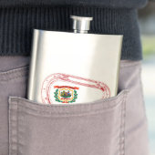 Flasque Drapeau de Virginie-Occidentale Escalade carabiner (En situation)