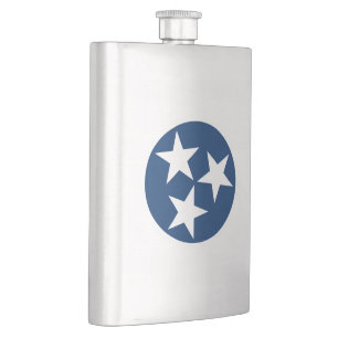 Flasque Drapeau d'état du Tennessee Bleu Blancs étoiles