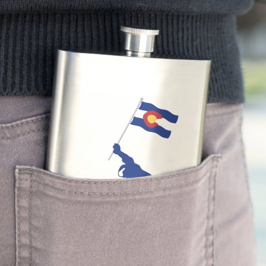 Flasque Drapeau du Colorado (En situation)