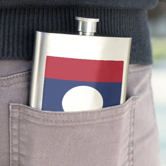 Flasque Drapeau du Laos (En situation)