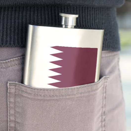Flasque Drapeau du Qatar (En situation)