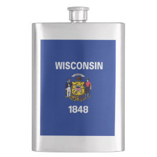 Flasque Drapeau du Wisconsin