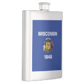 Flasque Drapeau du Wisconsin (Droite)